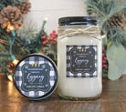 Egg Nog Buffalo Plaid Candle - The Dancing Wick