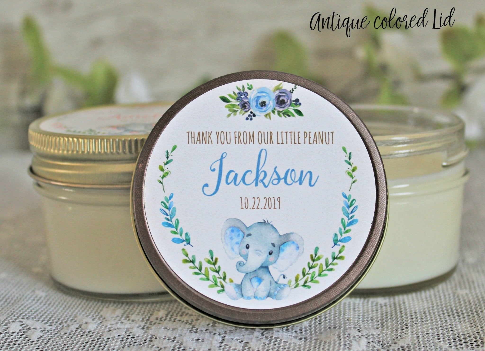 Elephant Baby Shower Favor - The Dancing Wick