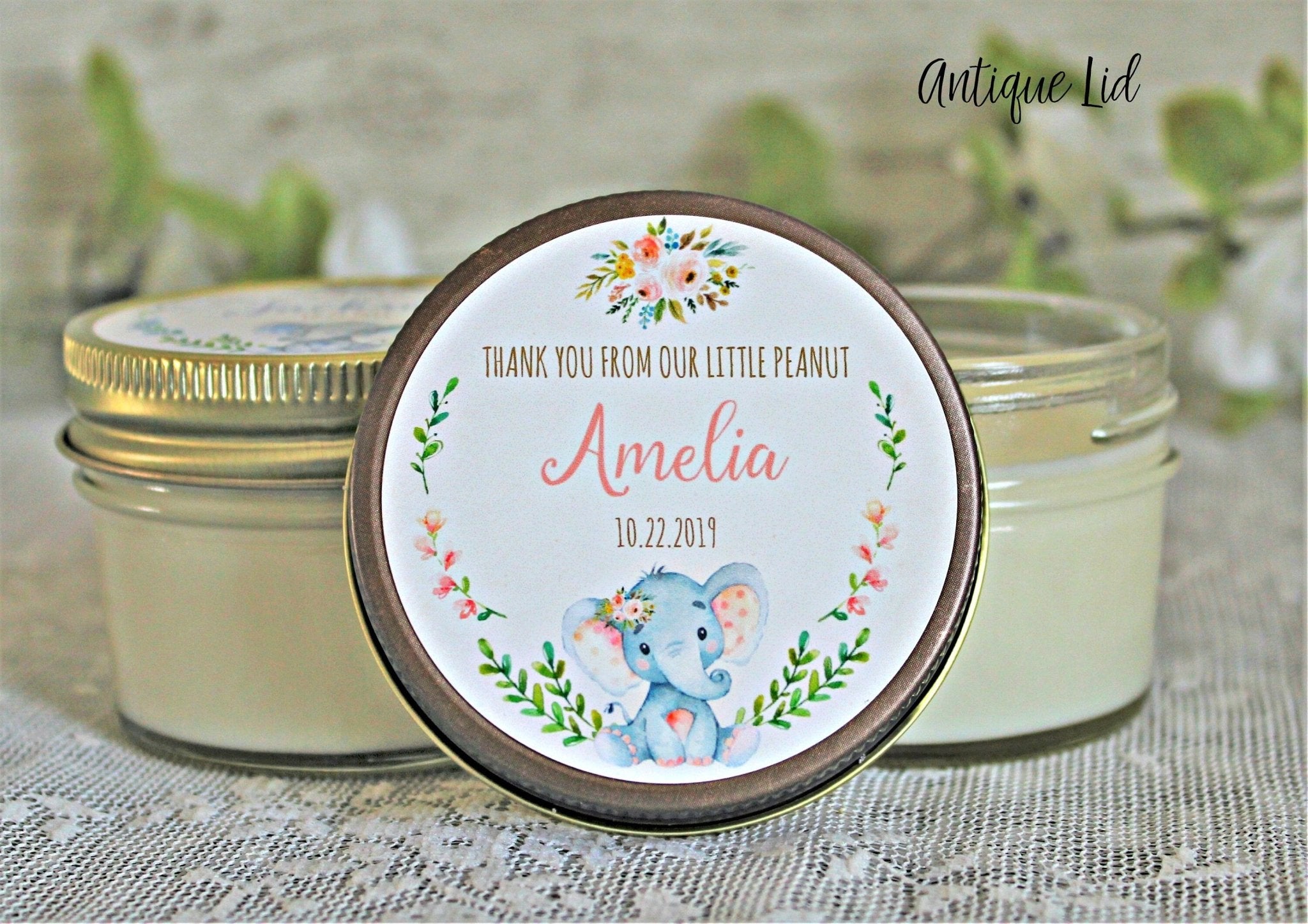 Elephant Baby Shower Favor - The Dancing Wick