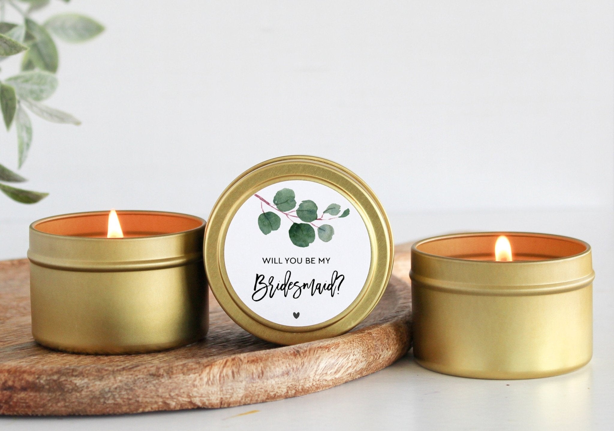Eucalyptus Wedding Tins - The Dancing Wick