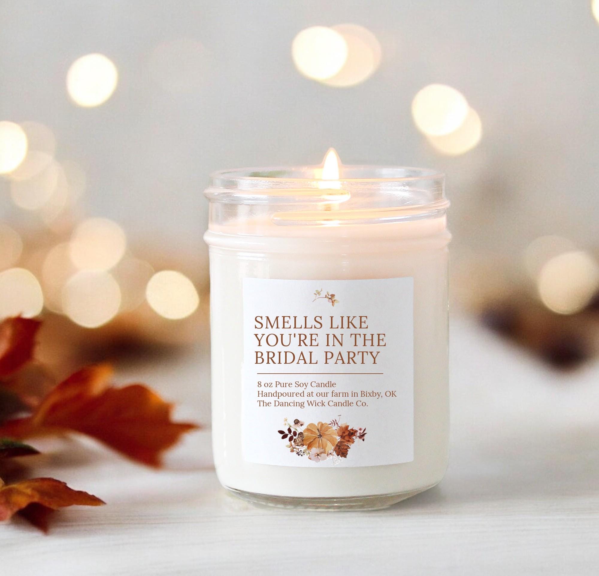 Fall Bridesmaid Proposal Candle - The Dancing Wick