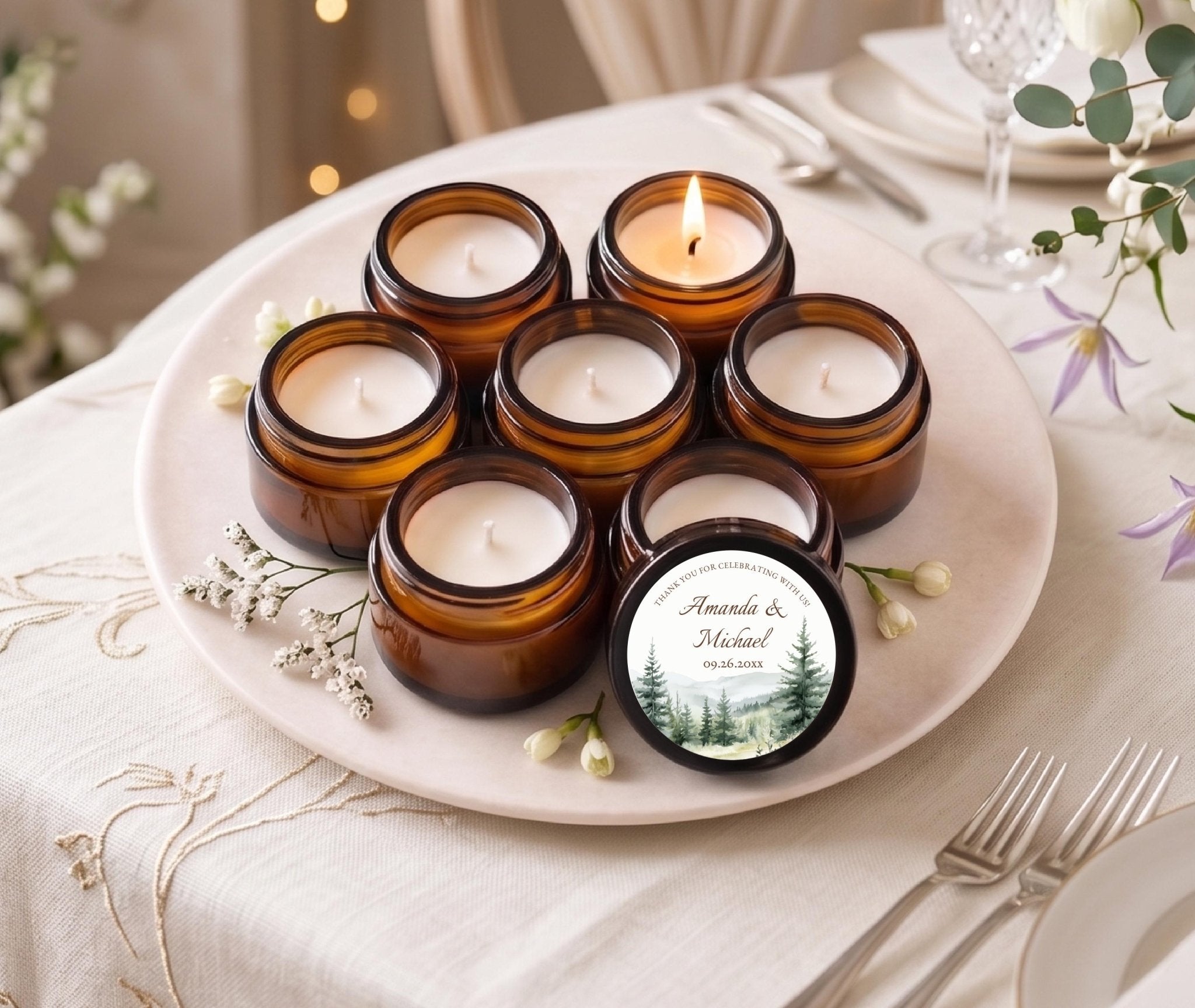 Forest Wedding Ambers – Set of 10 - The Dancing Wick