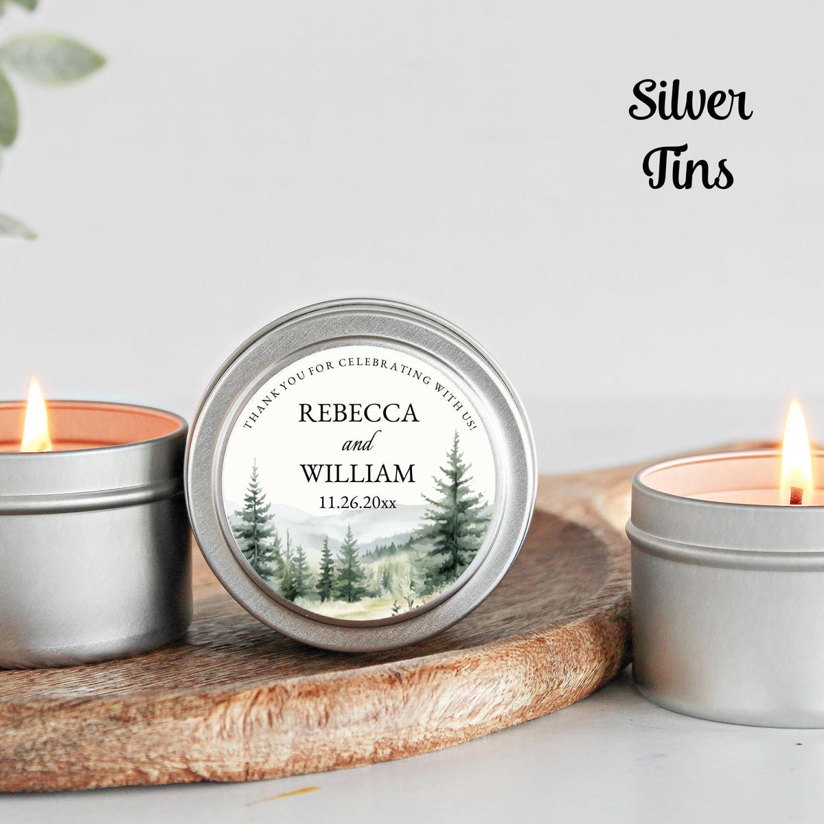 Forest Wedding Tins – Set of 10 - The Dancing Wick