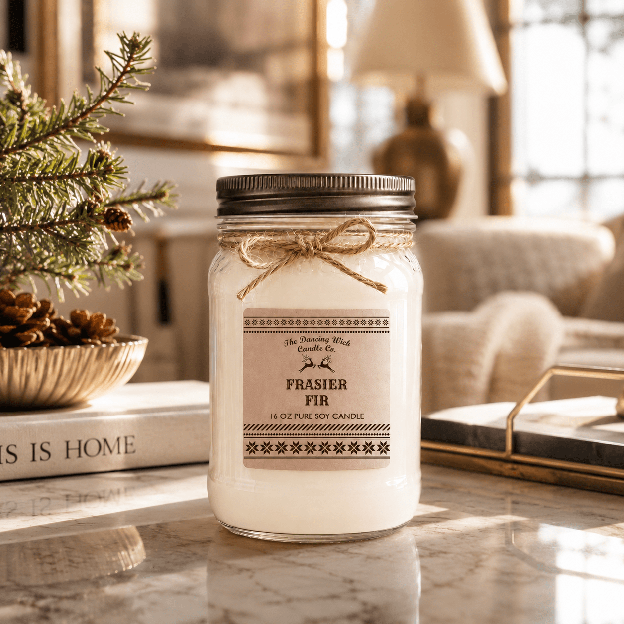 Frasier Fir - Kraft Winter Candle - The Dancing Wick