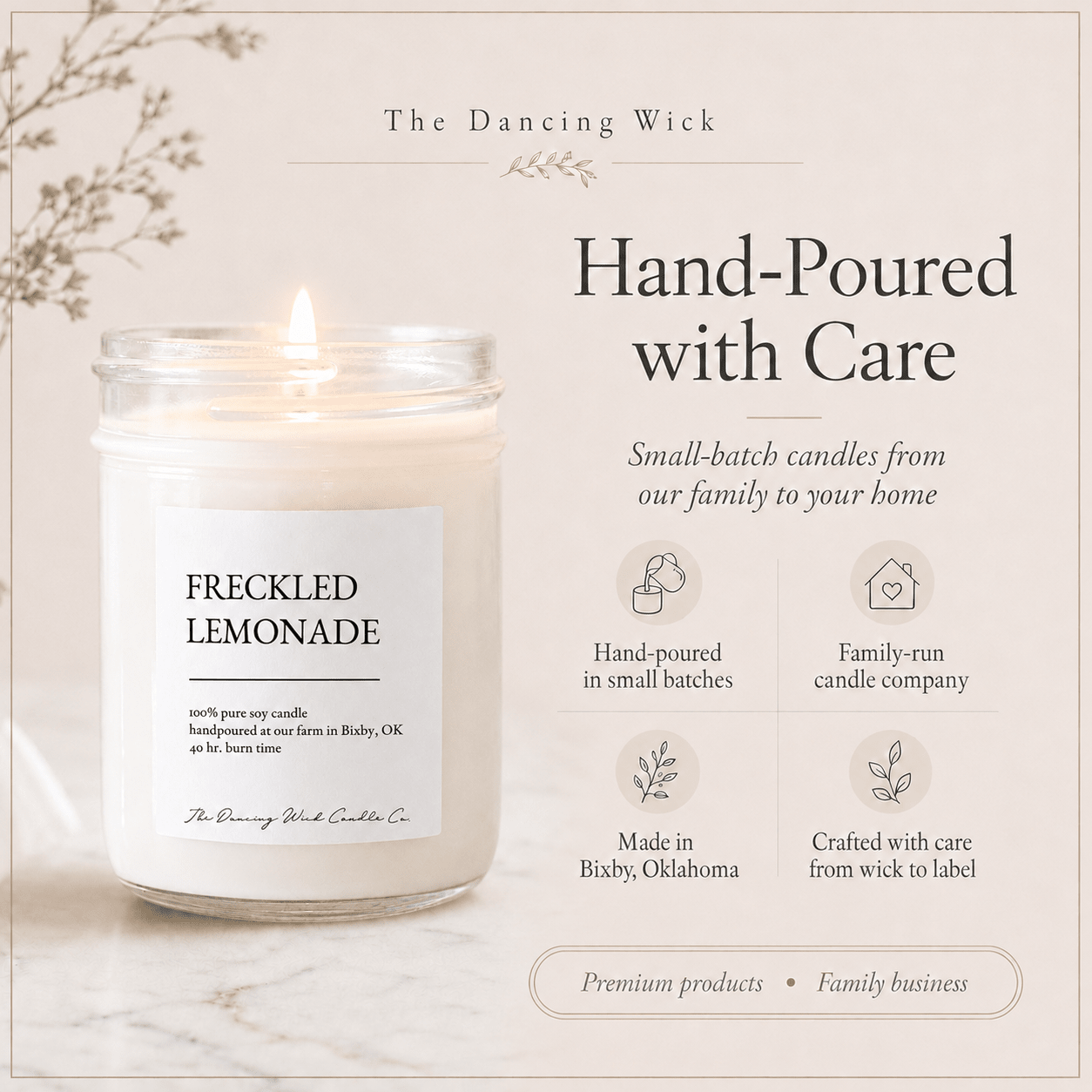 Freckled Lemonade - TDW Signature Candle - The Dancing Wick