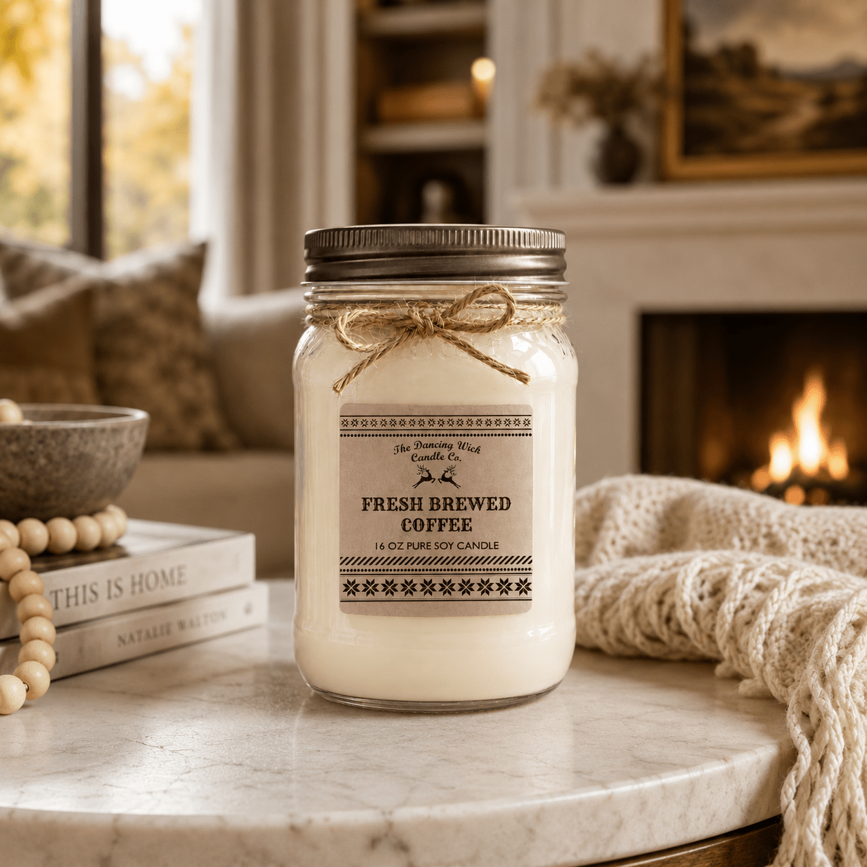 Fresh Brewed Coffee - Kraft Winter Candle - The Dancing Wick