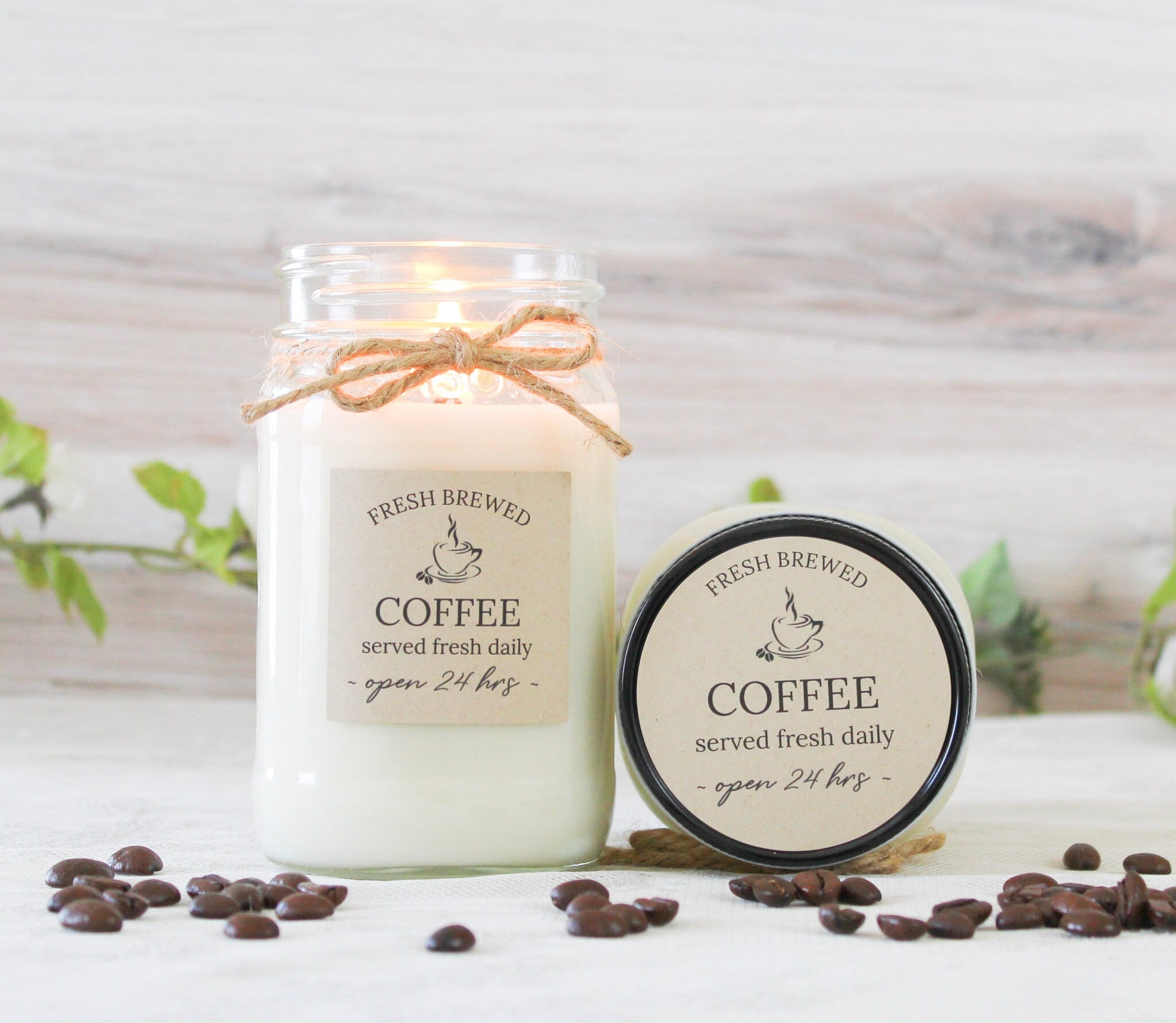 Fresh Brewed Coffee Soy Candle - The Dancing Wick