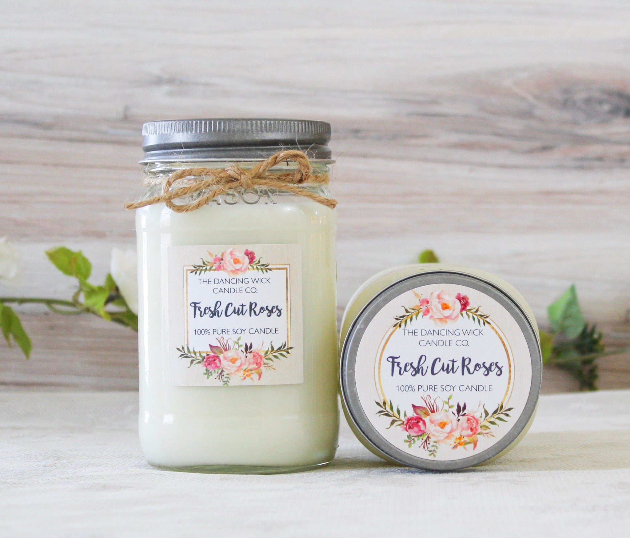 Fresh Cut Roses Candle - The Dancing Wick