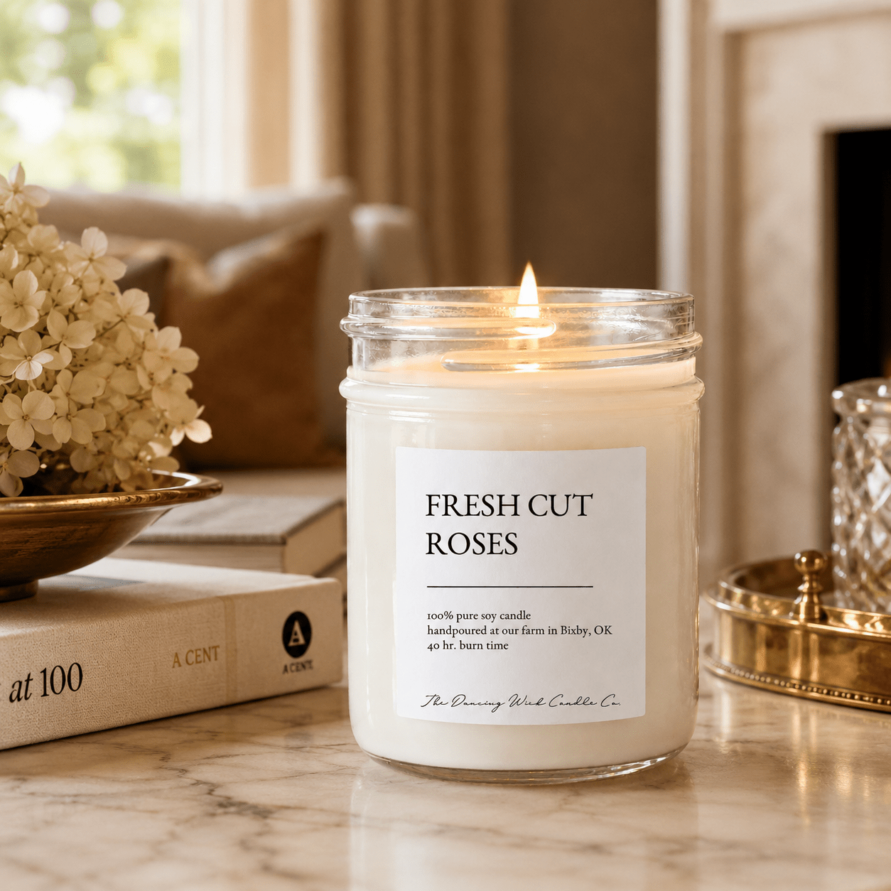 Fresh Cut Roses - TDW Signature Candle - The Dancing Wick