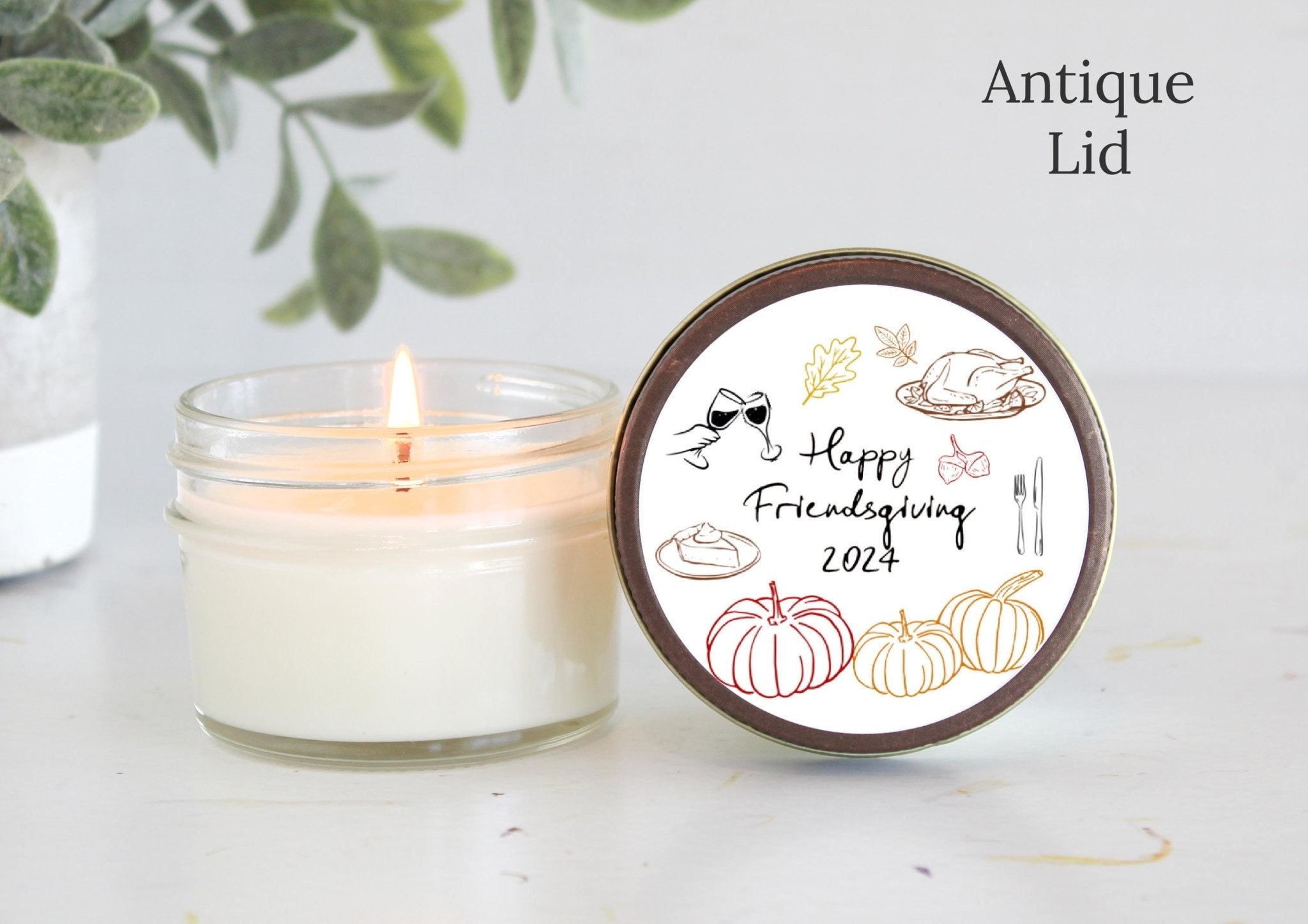 Friendsgiving Candle Favor - The Dancing Wick