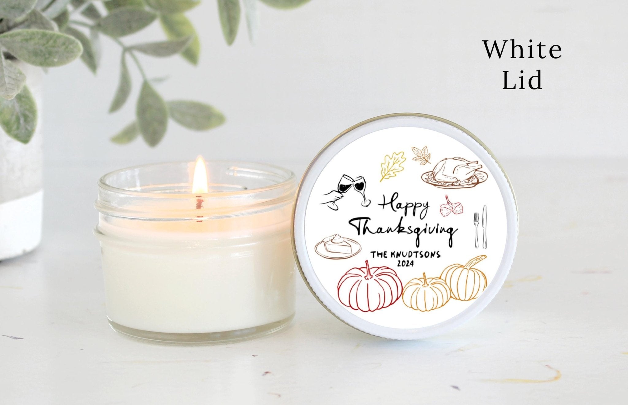 Friendsgiving Candle Favor - The Dancing Wick