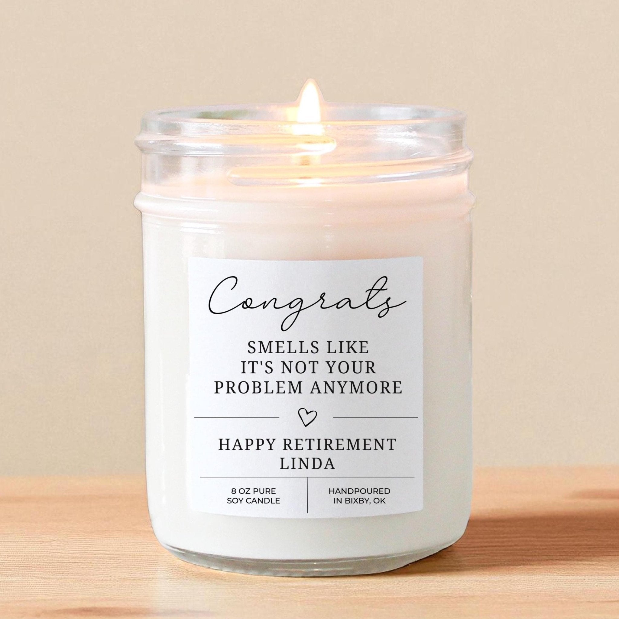 Funny Retirement Candle - The Dancing Wick
