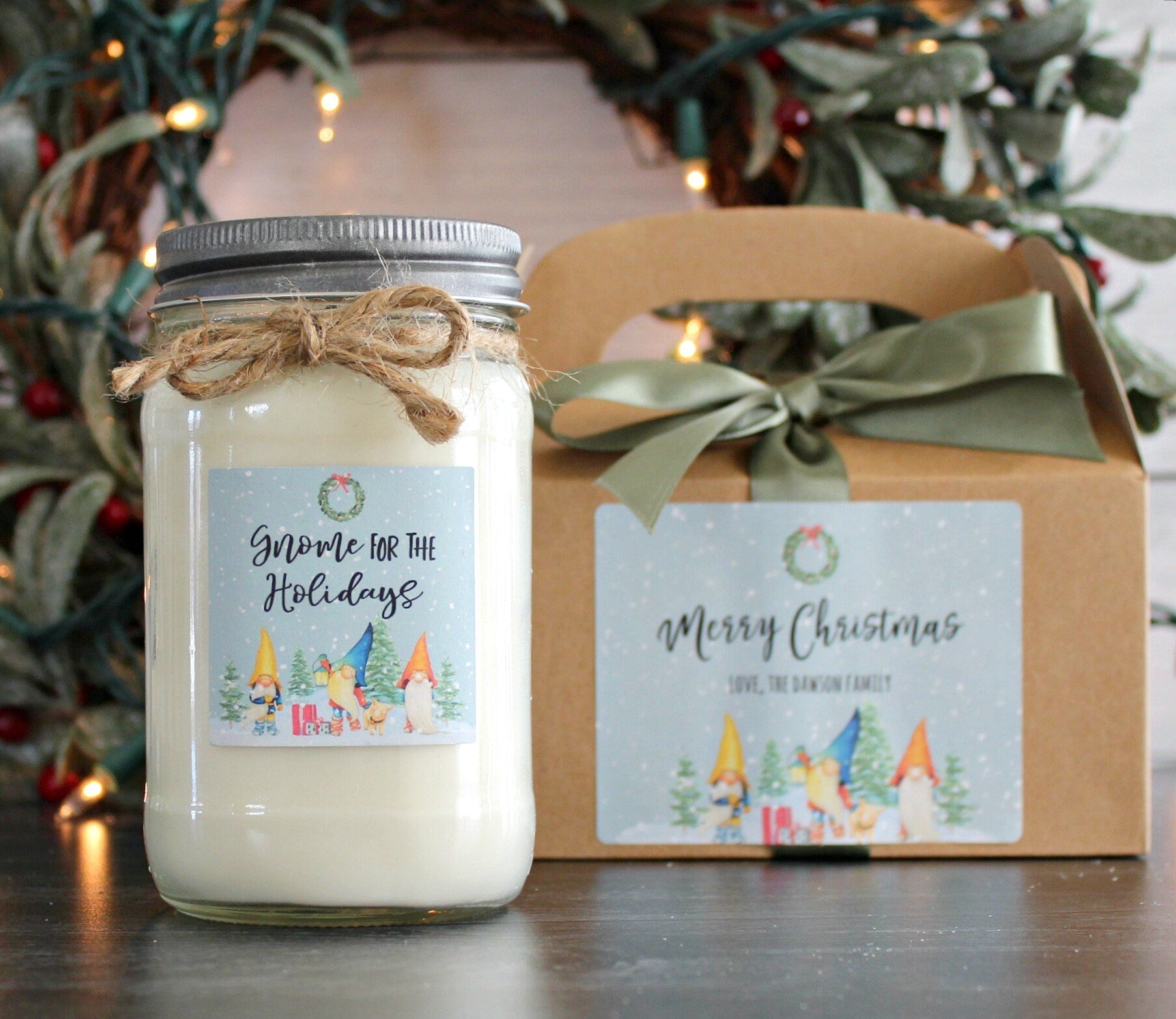 Gnome Christmas Candle - The Dancing Wick