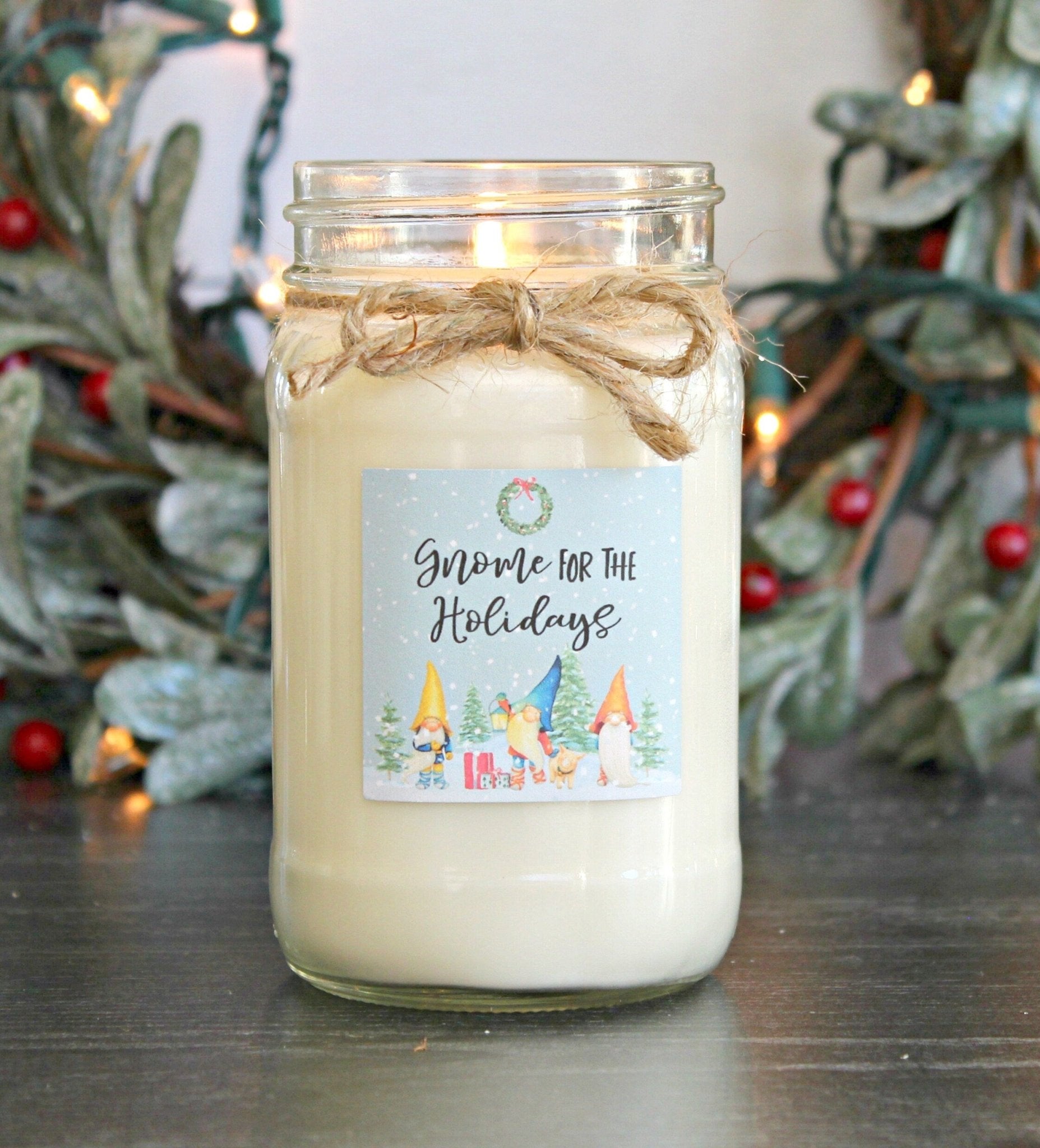 Gnome Christmas Candle - The Dancing Wick