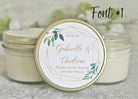 Greenery & Gold Bridal Shower Favor Candles - The Dancing Wick