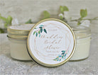 Greenery & Gold Bridal Shower Favor Candles - The Dancing Wick