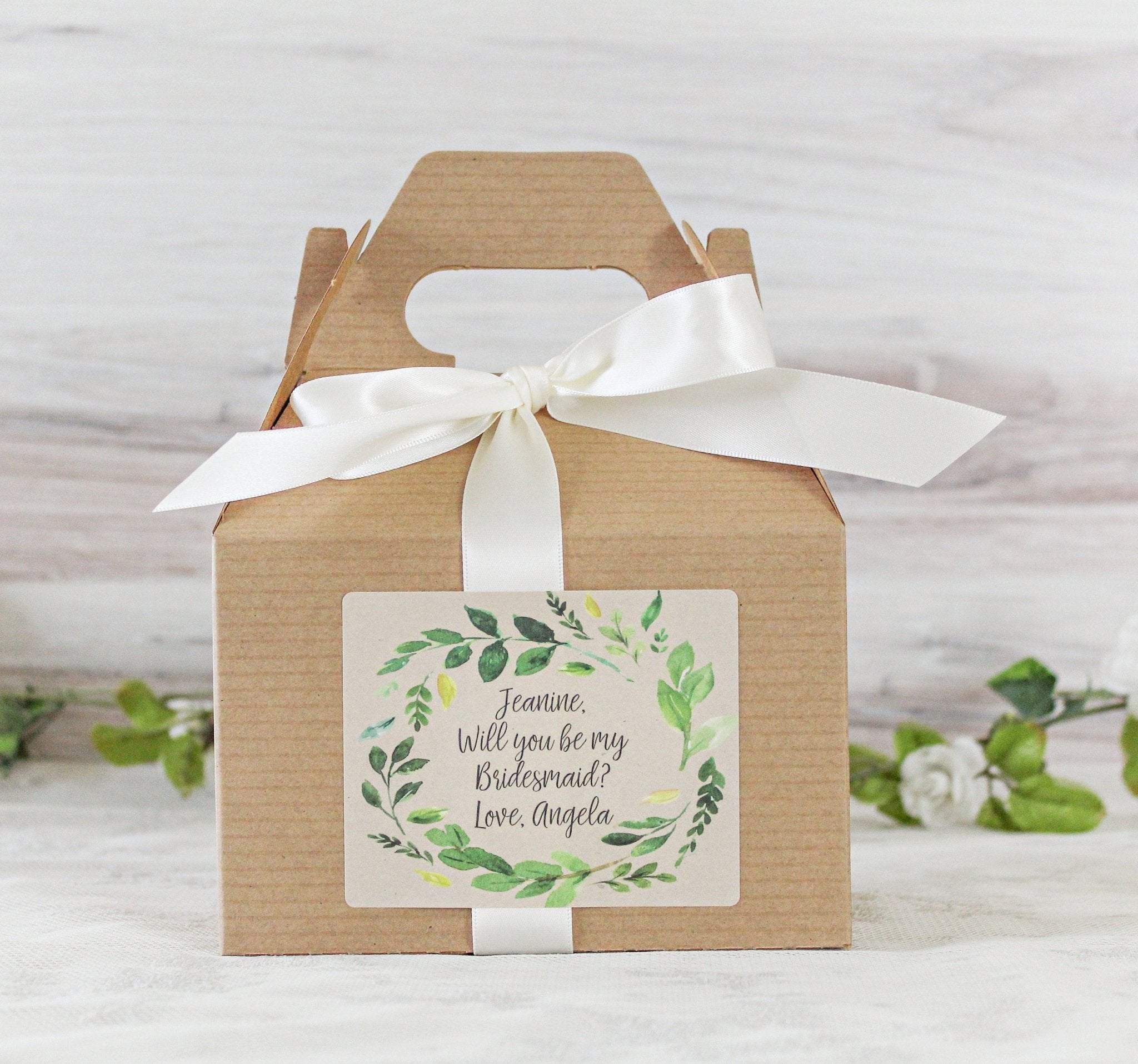 Greenery Light Up Wedding Gift Box - The Dancing Wick
