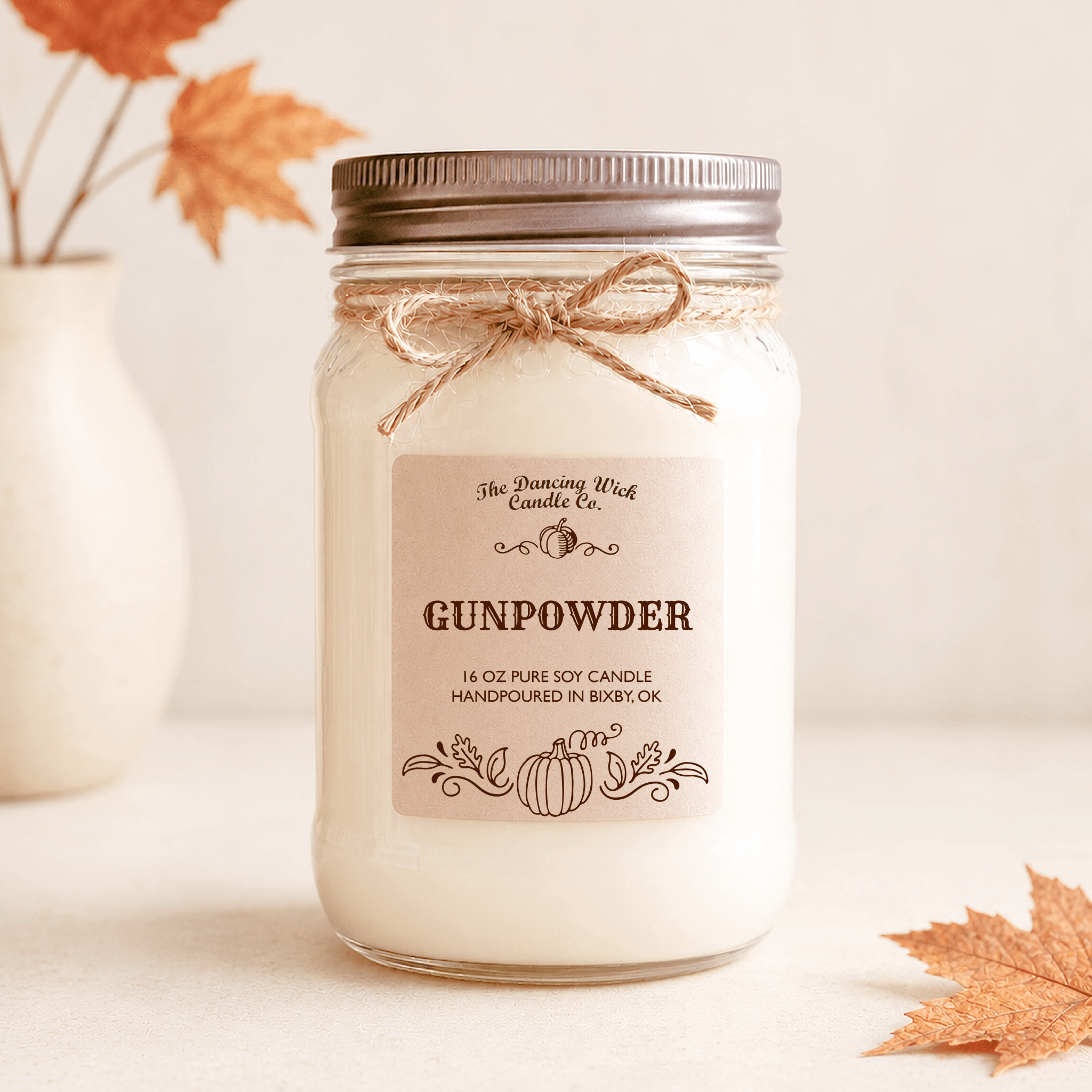 Gunpowder - Fall Candle - The Dancing Wick