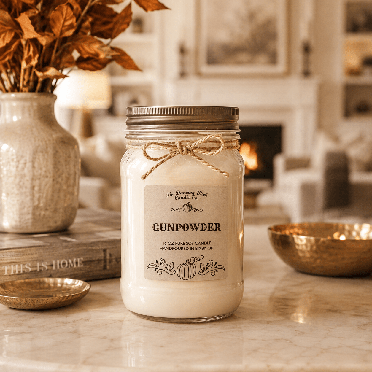 Gunpowder - Fall Candle - The Dancing Wick