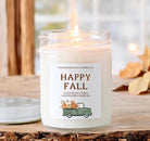 Happy Fall Green Truck Candle - The Dancing Wick