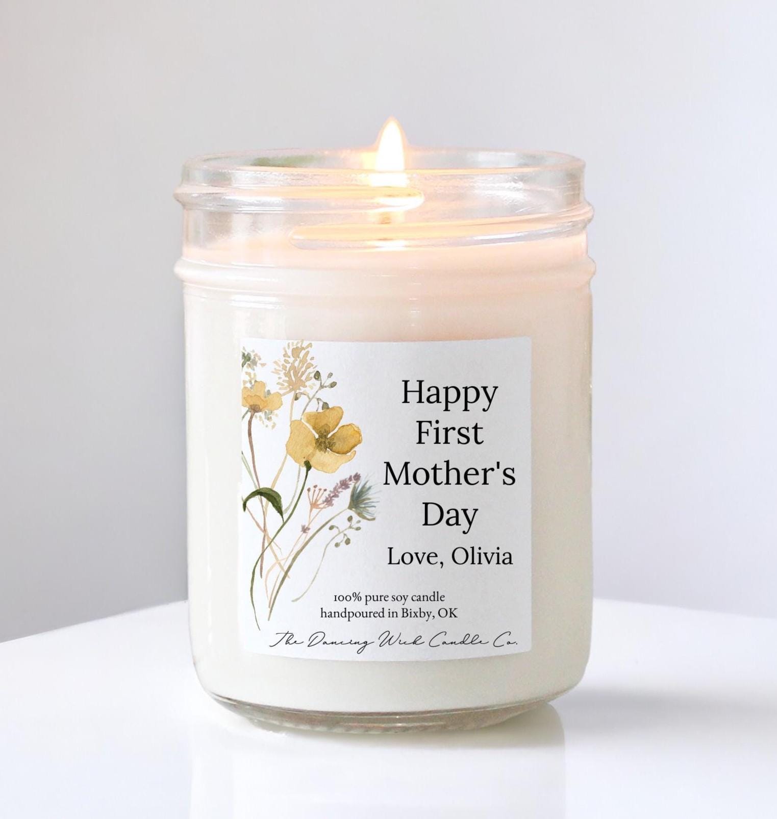 Happy First Mother’s Day Candle - The Dancing Wick