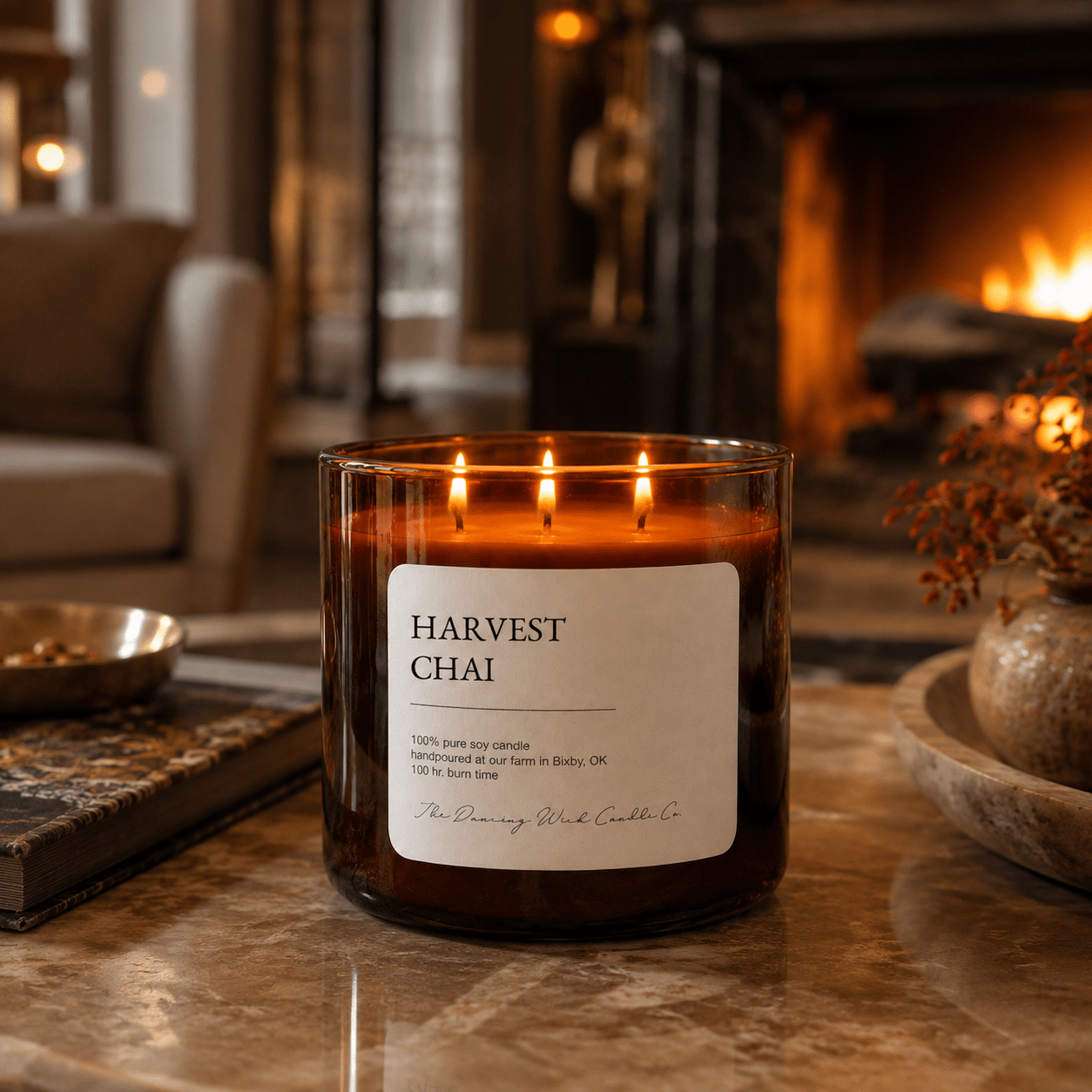 Harvest Chai - 3 Wick Everyday Tumbler Candle - The Dancing Wick