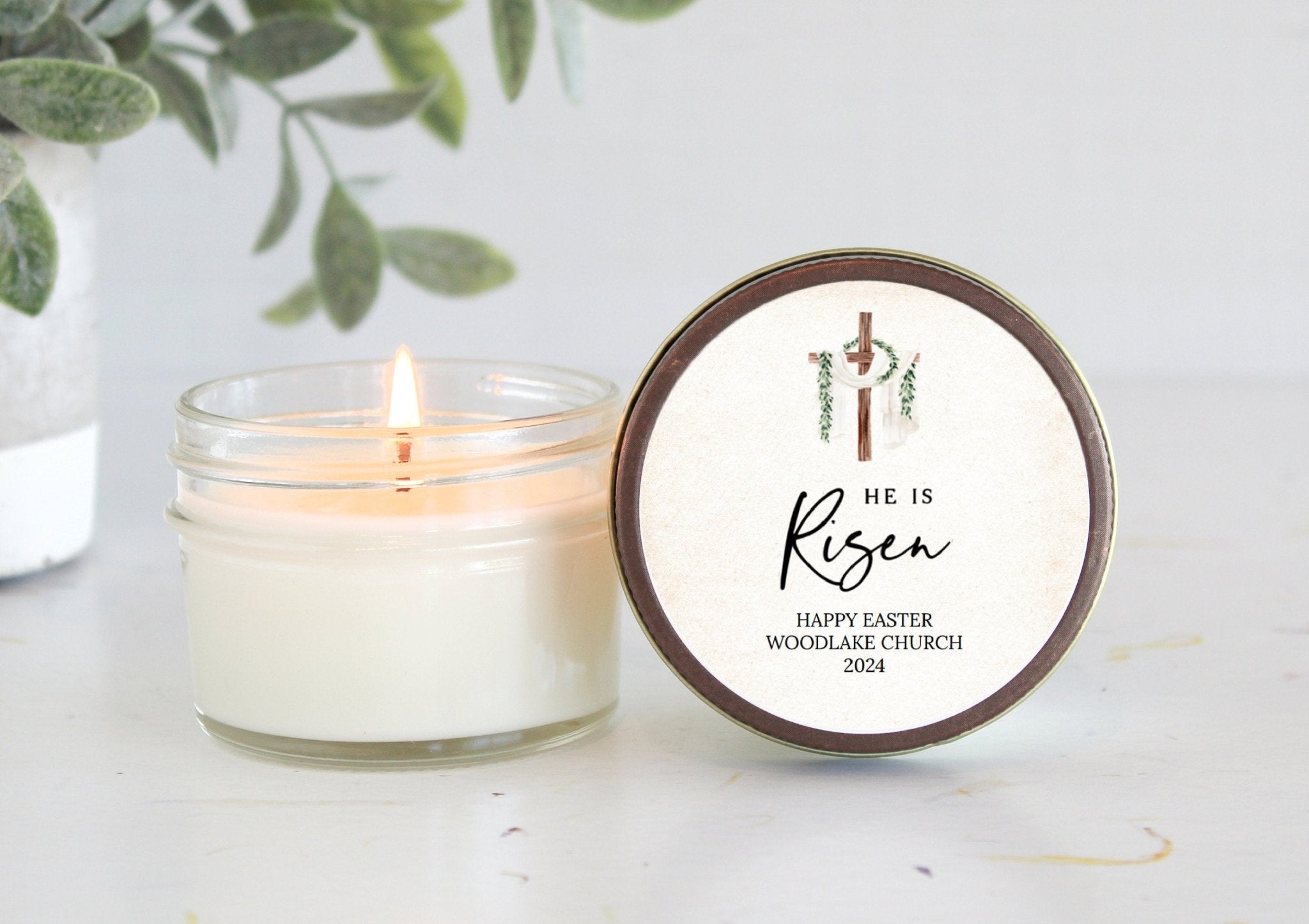 He is Risen Glass Favors - The Dancing Wick