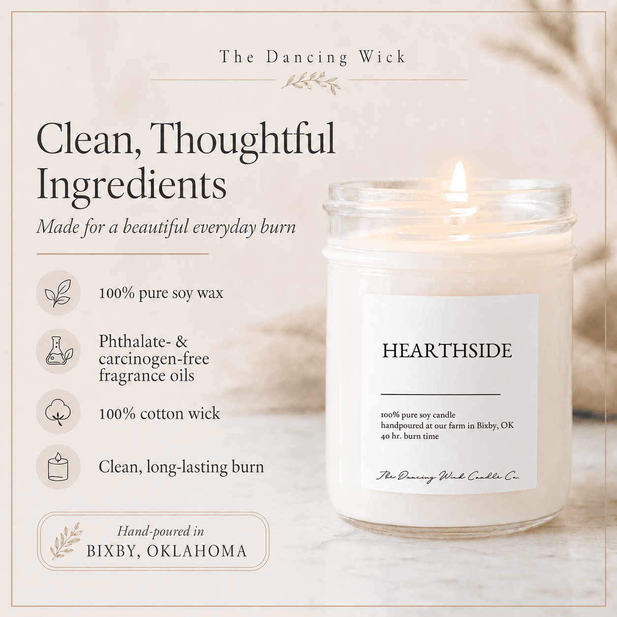 Hearthside - TDW Signature Candle - The Dancing Wick