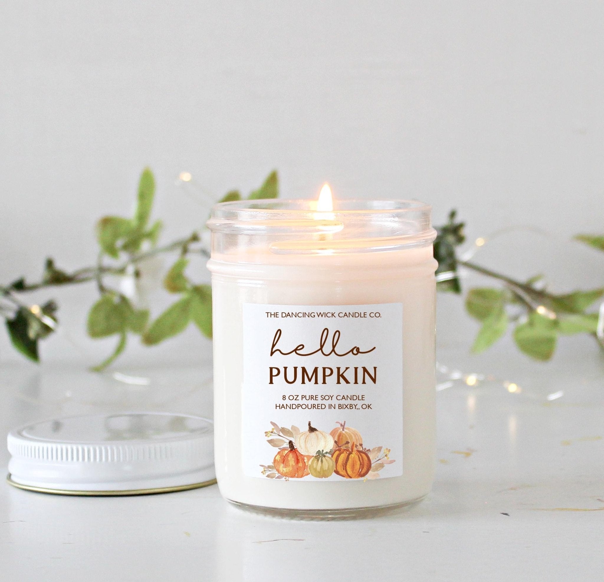 Hello Pumpkin Fall Candle - The Dancing Wick