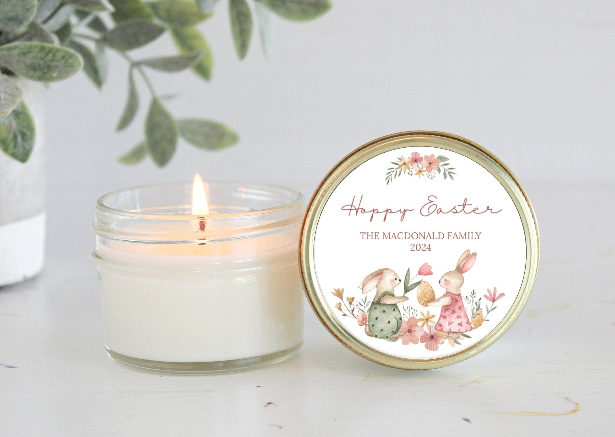Hoppy Easter Glass Favors - The Dancing Wick