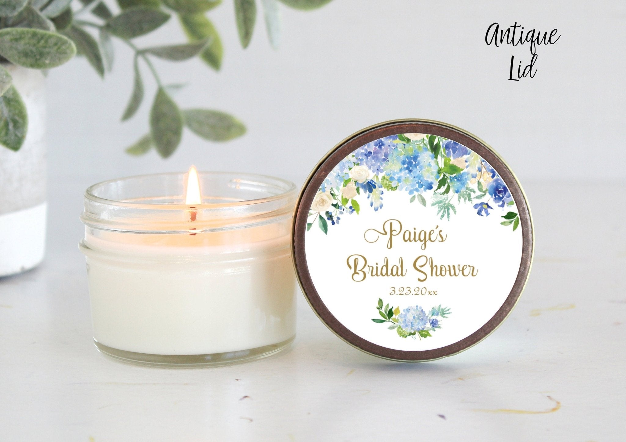 Hydrangea Bridal Shower Favors - The Dancing Wick