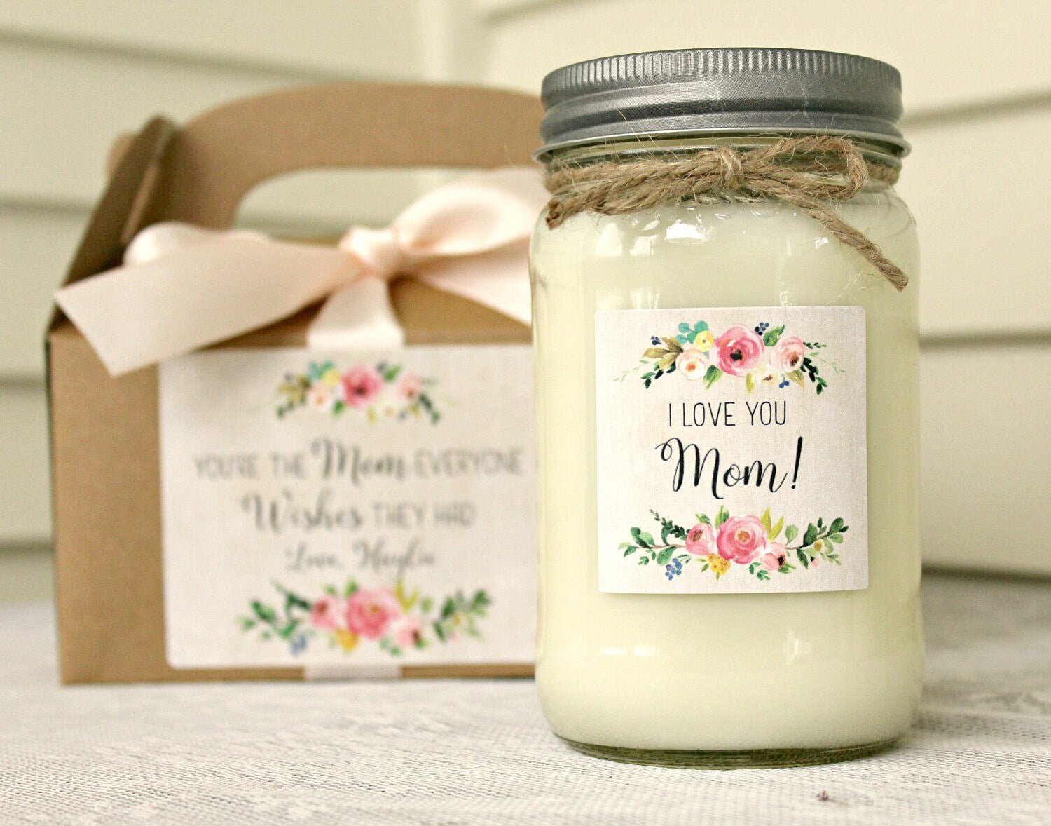 I Love You Mom Candle - The Dancing Wick