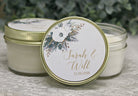 Evergreen & White Floral Favor