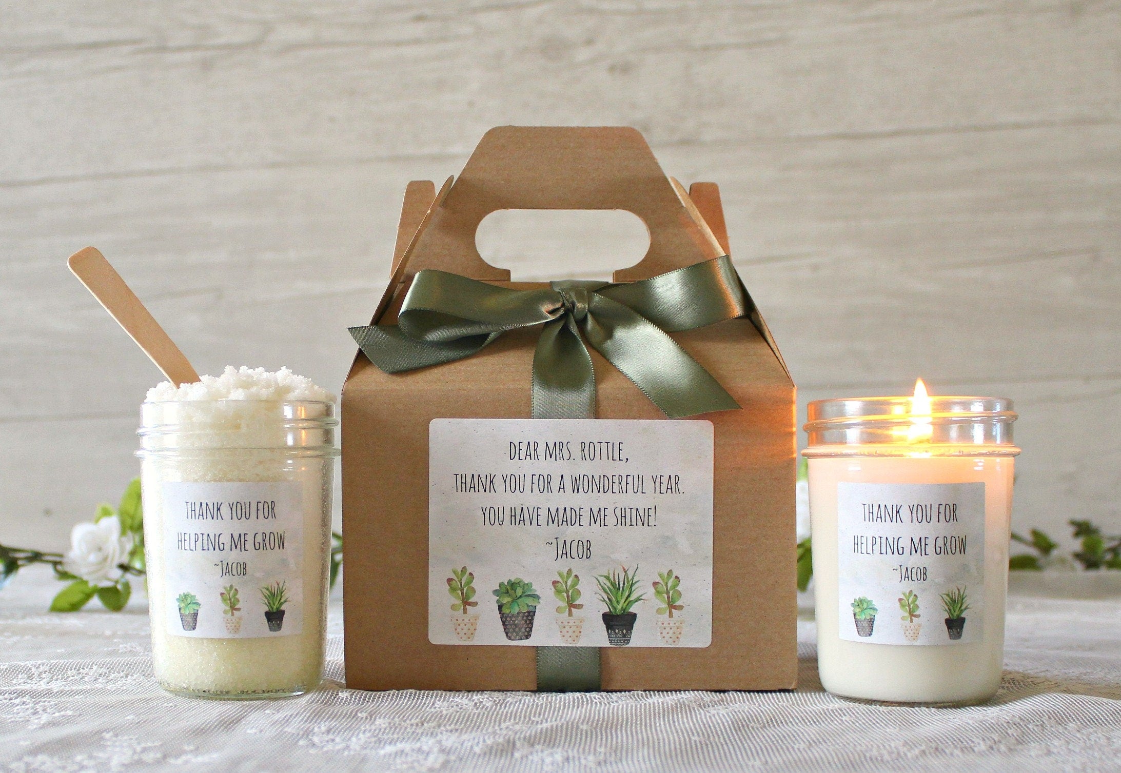 Thank you for Helping Me Grow Teacher Gift Set