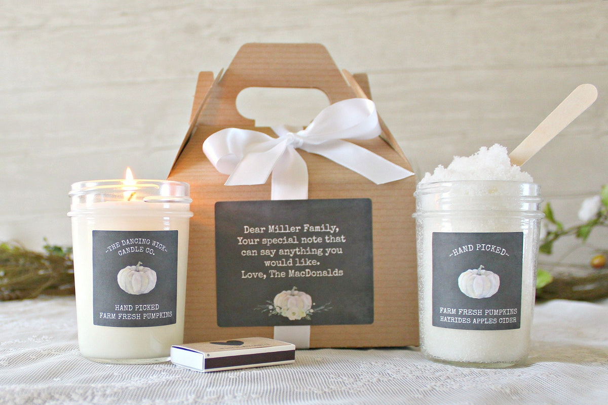 Fall White Pumpkin Gift Box