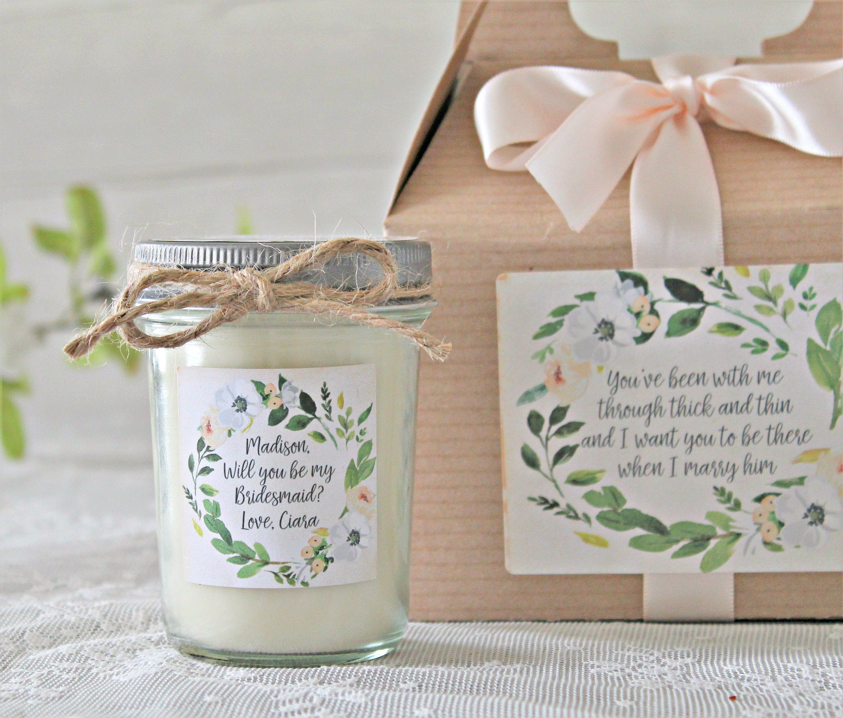 Greenery Bridesmaid Proposal Box