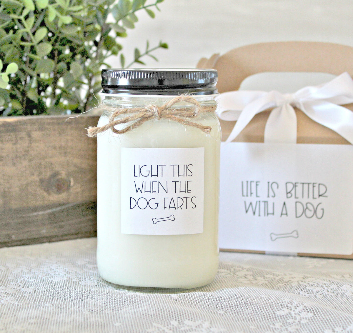 Dog Lover Gift Candle / Humorous Dog Gift / Home is where your Dog Is / Light this when the dog farts / Gift for Dog Lover / Pet Lover Gift