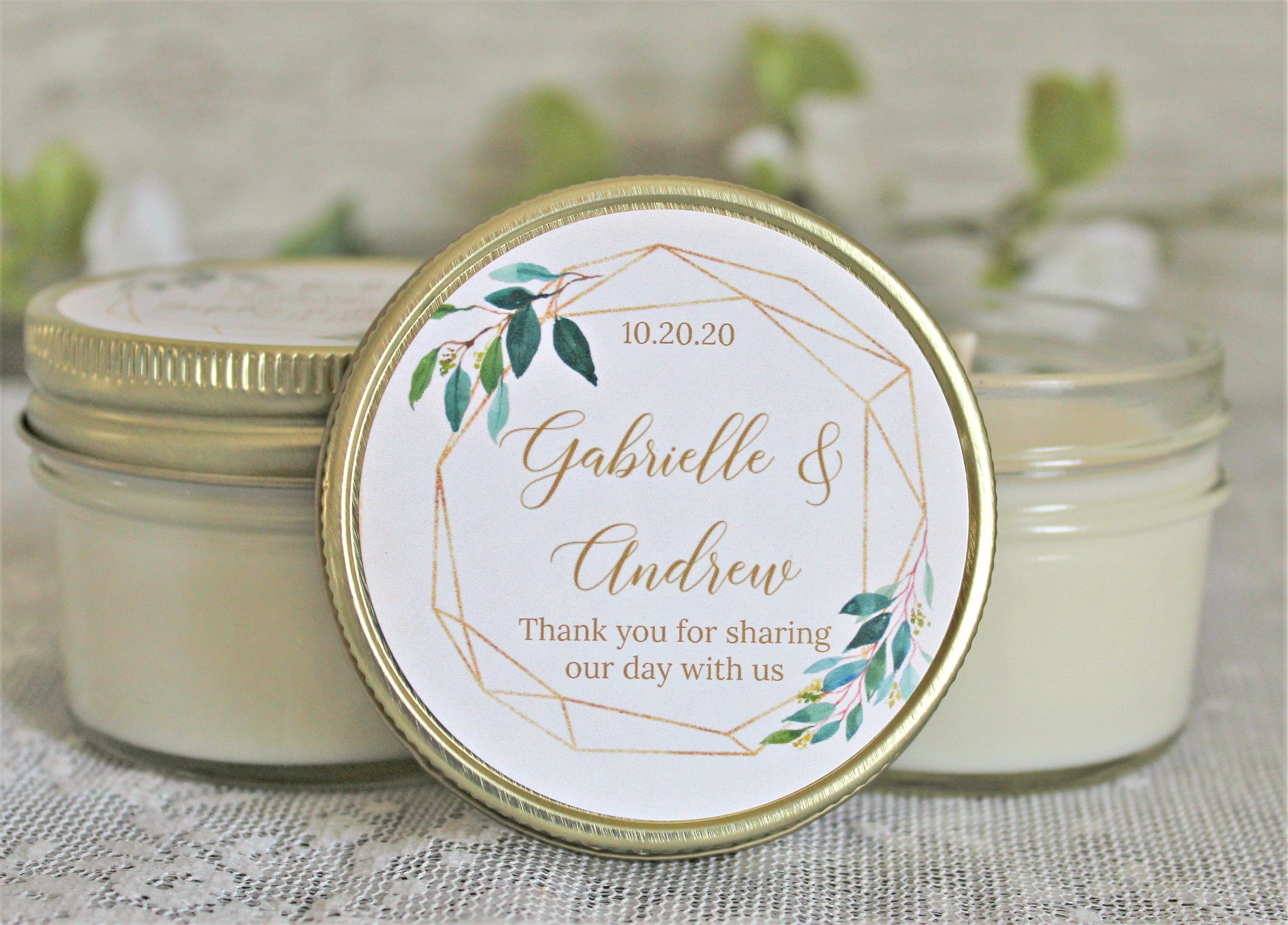 Greenery & Gold Wedding Favor