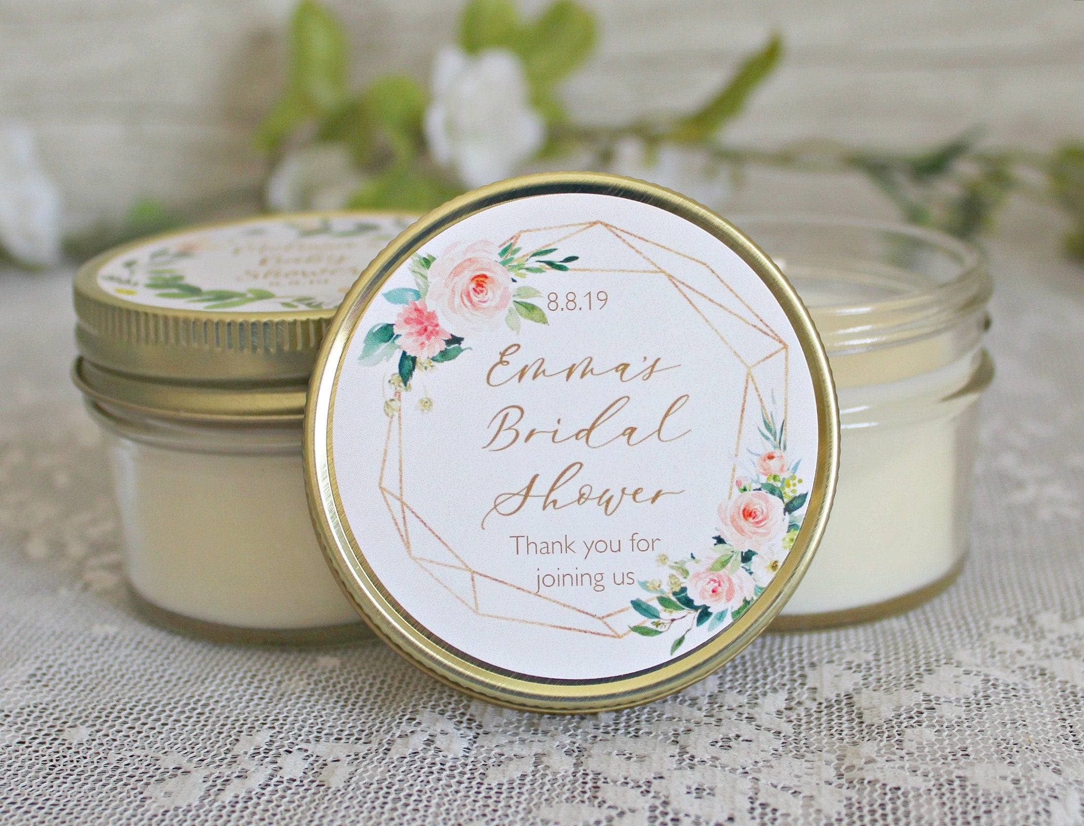 Blush & gold Bridal Shower favors