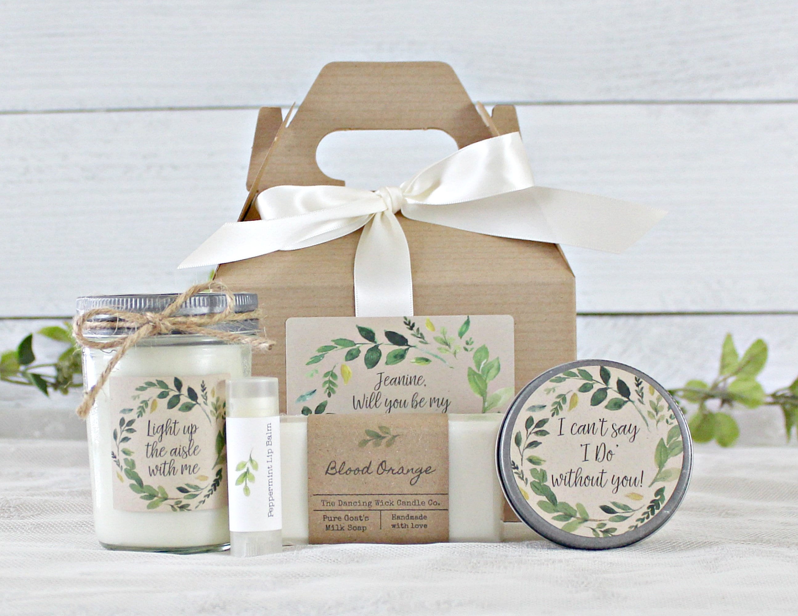 Greenery Light Up Wedding Gift Box