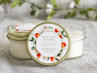 Orange Floral Favor Candles