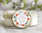 Orange Floral Favor Candles