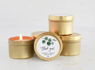 Set of 10 Candle Tin Favors - Greenery
