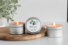 Set of 10 Candle Tin Favors - Greenery