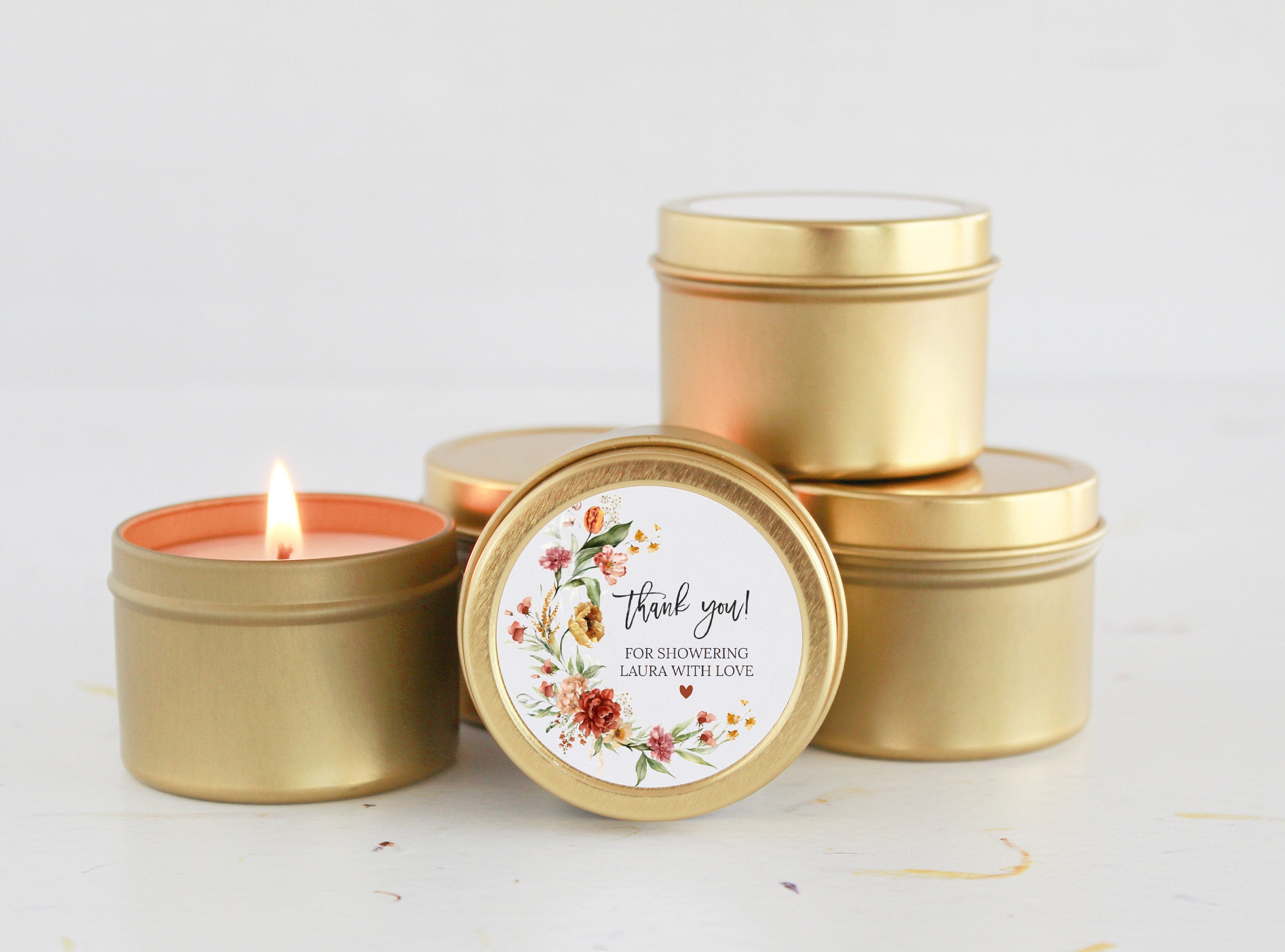 Wildflower Favors Tins-Set Of 10