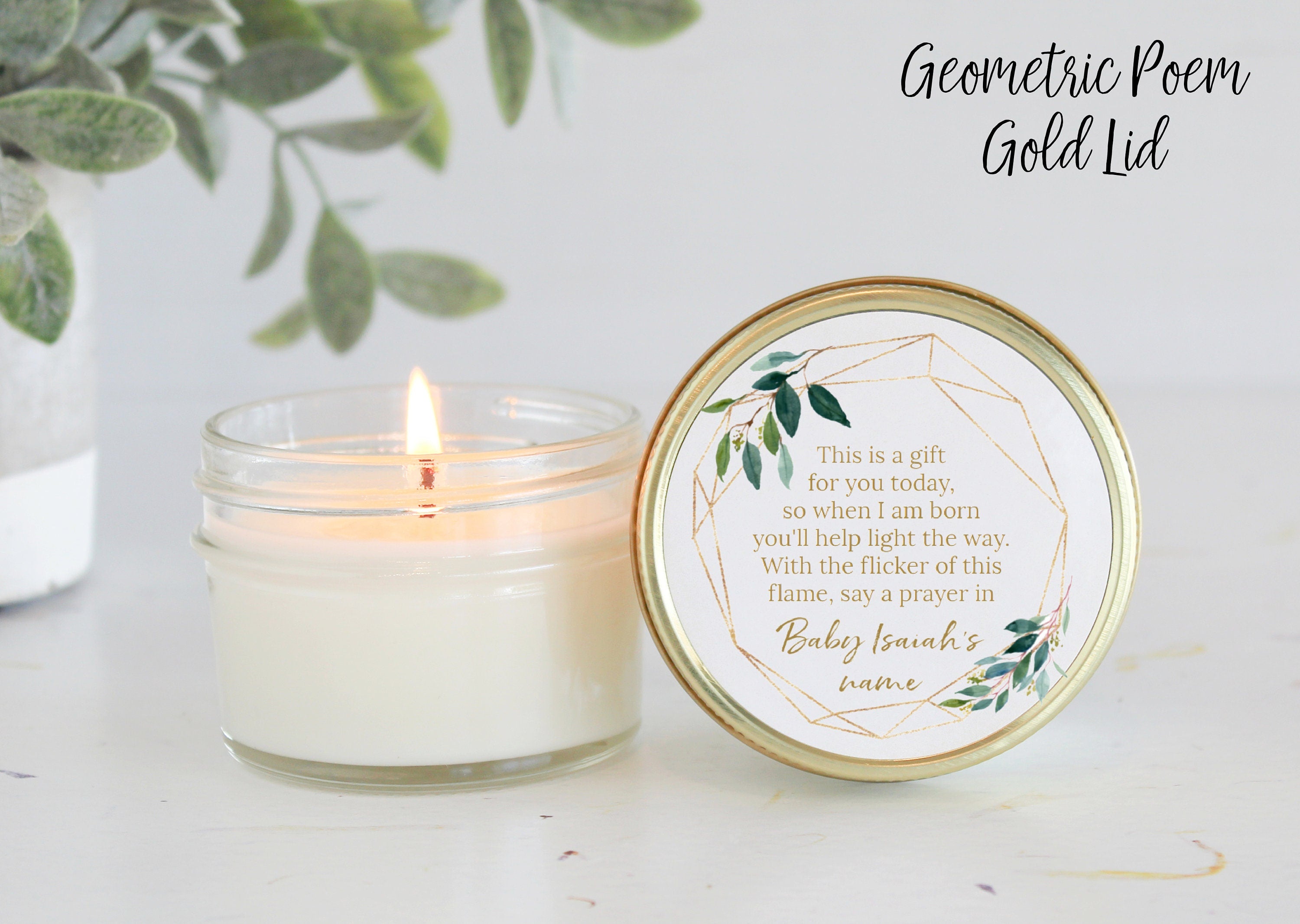 Greenery Baby Shower Poem Favor