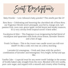 Vintage Floral & Bow Baby Shower Candle Favors, Personalized Poem, Set of 10