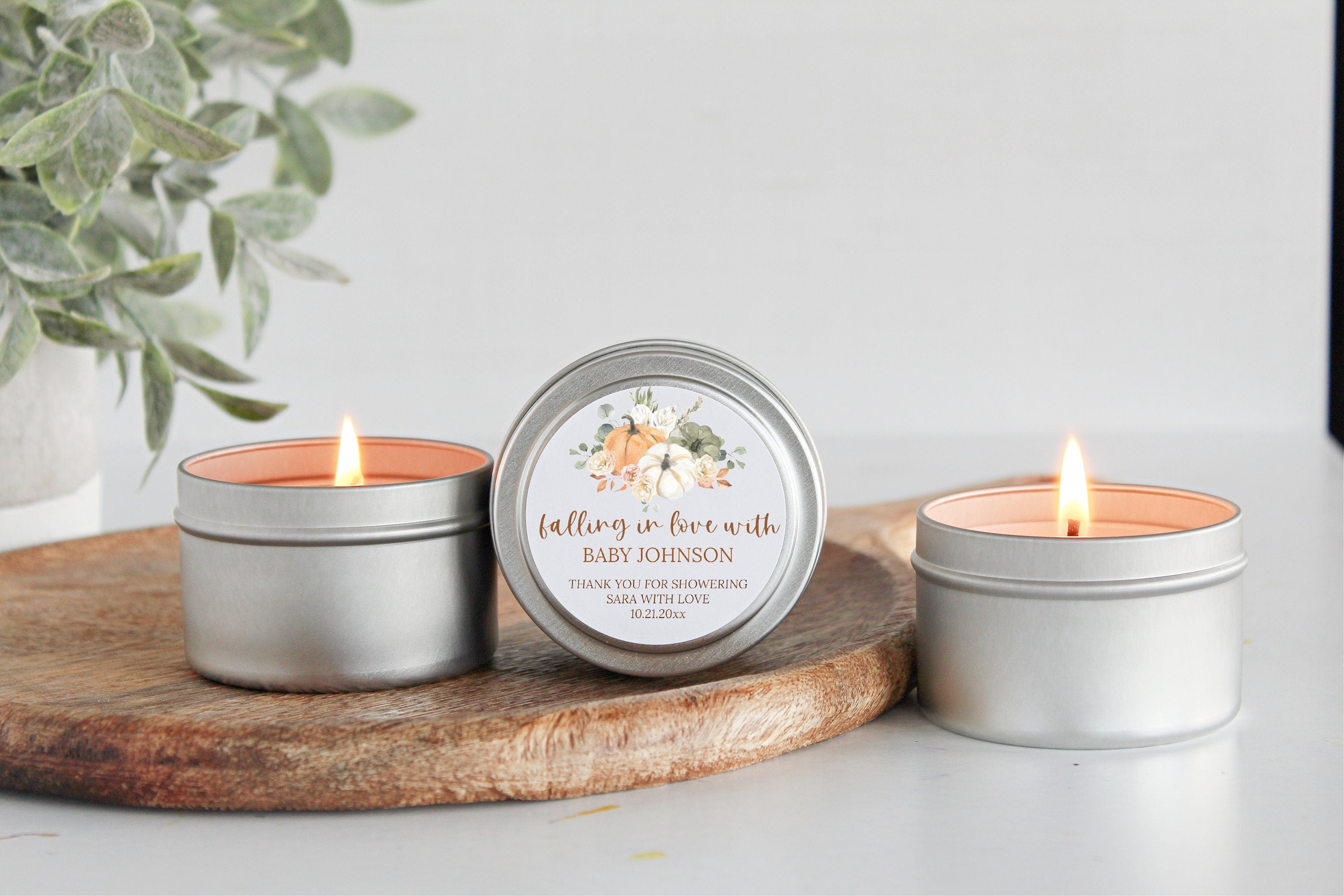 Pumpkin Baby Shower Tins - Set of 10