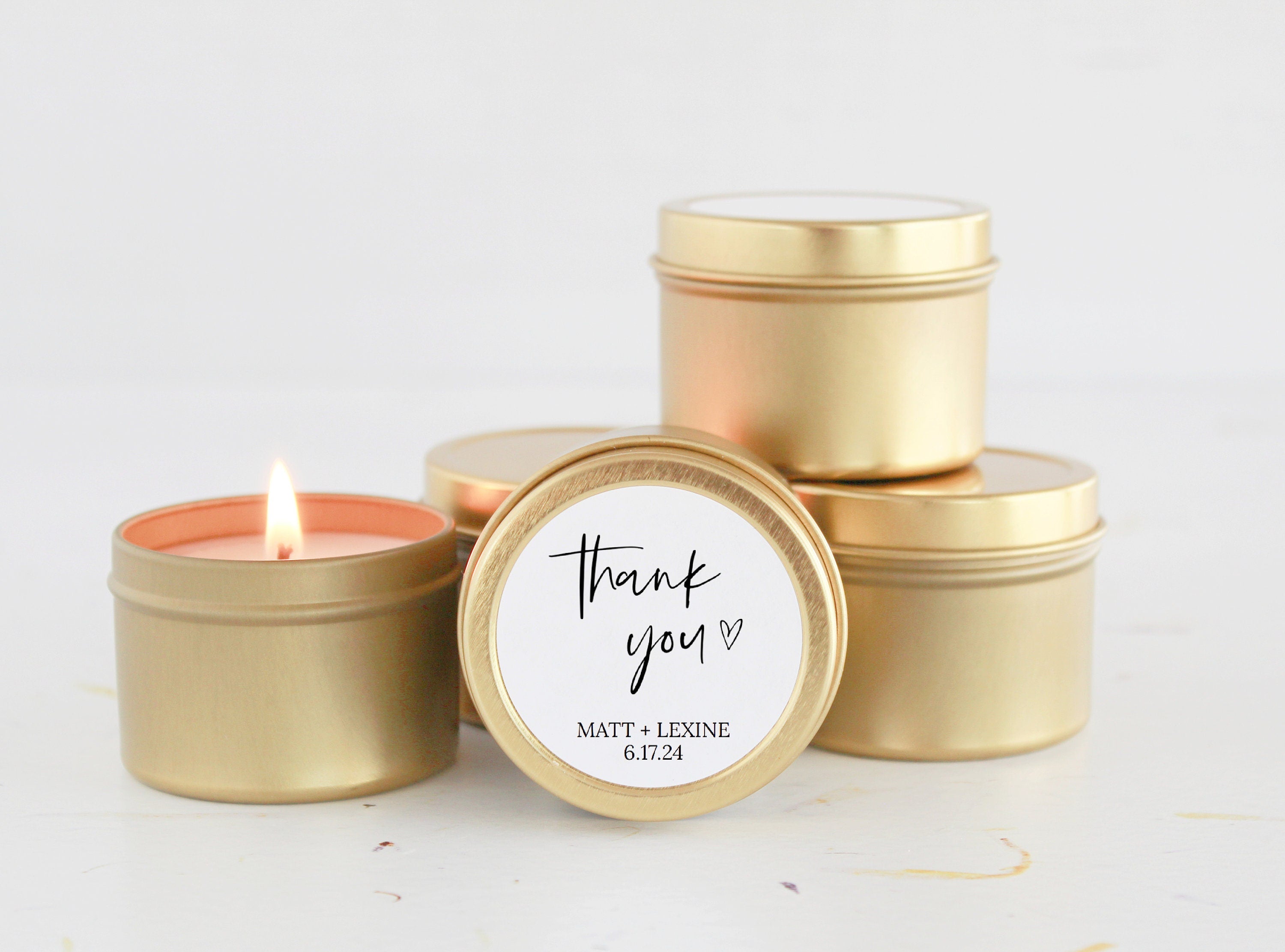 Minimalist Wedding Favors Tins-Set Of 10