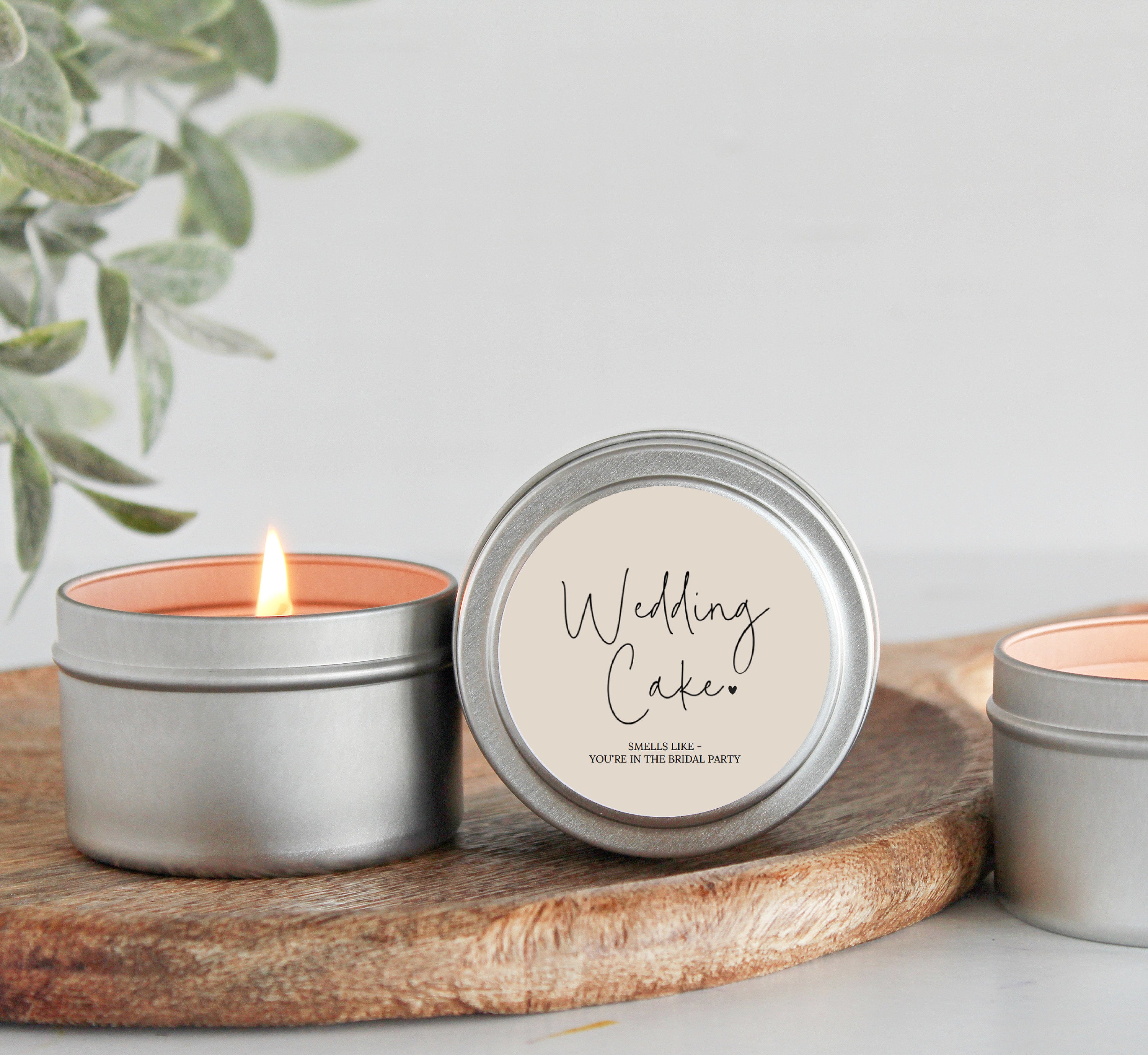 Wedding Cake Bridal Party Tins